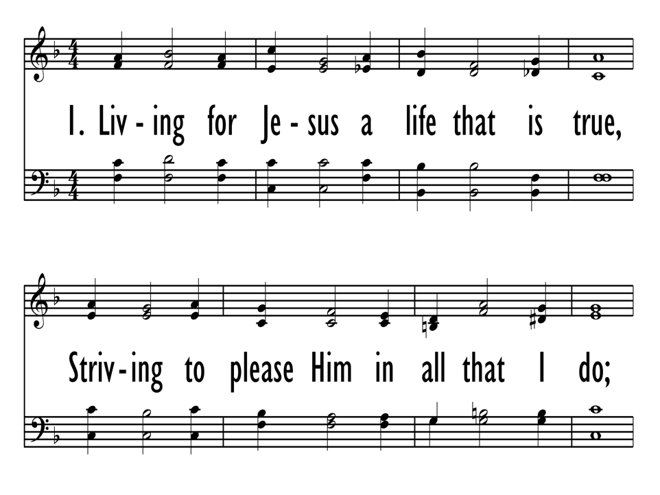 LIVING FOR JESUS (Hymnal for Worship & Celebration 372)