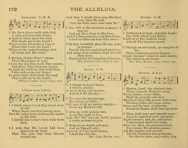 The Alleluia: a collection of hymns and tunes for the church scool, and the mid-week meeting page 172