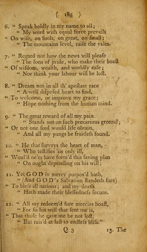 A Choice Collection of Hymns, in which are some never before printed page 185