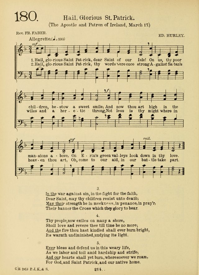 American Catholic Hymnal: an extensive collection of hymns, Latin chants, and sacred songs for church, school, and home, including Gregorian masses, vesper psalms, litanies... page 221