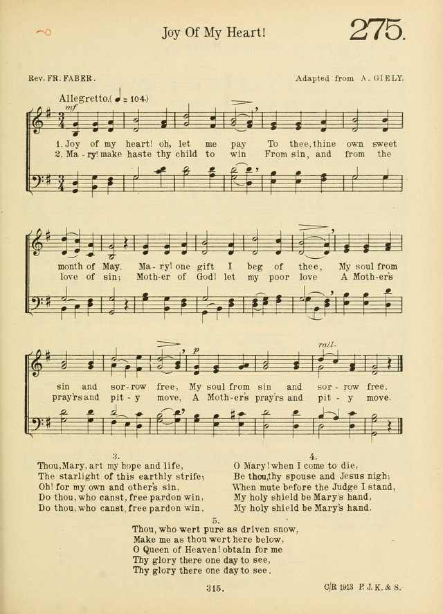 American Catholic Hymnal: an extensive collection of hymns, Latin chants, and sacred songs for church, school, and home, including Gregorian masses, vesper psalms, litanies... page 322