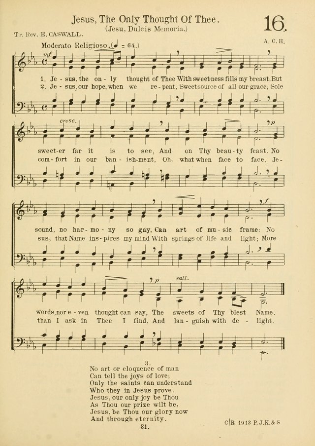 American Catholic Hymnal: an extensive collection of hymns, Latin chants, and sacred songs for church, school, and home, including Gregorian masses, vesper psalms, litanies... page 38