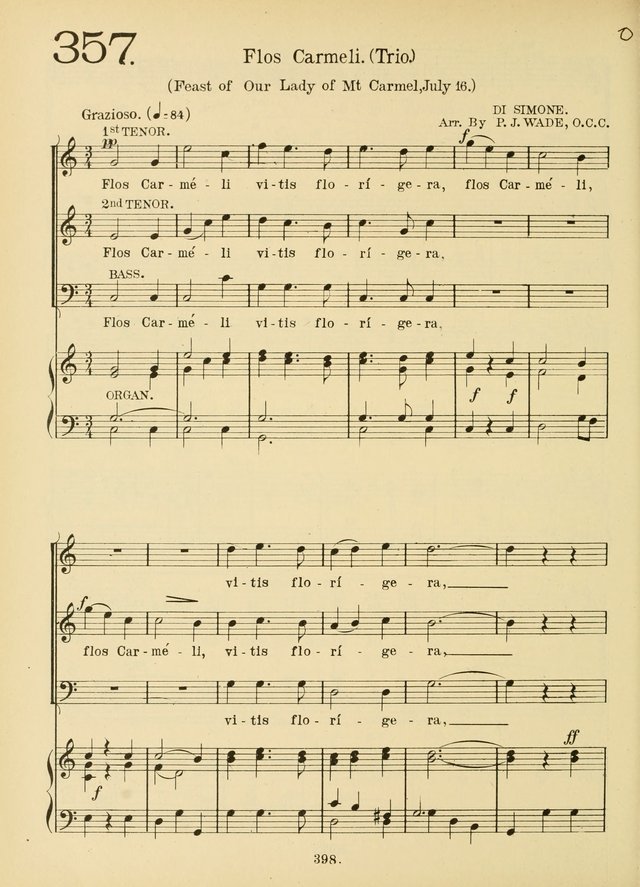 American Catholic Hymnal: an extensive collection of hymns, Latin chants, and sacred songs for church, school, and home, including Gregorian masses, vesper psalms, litanies... page 405