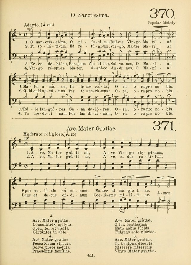 American Catholic Hymnal: an extensive collection of hymns, Latin chants, and sacred songs for church, school, and home, including Gregorian masses, vesper psalms, litanies... page 418