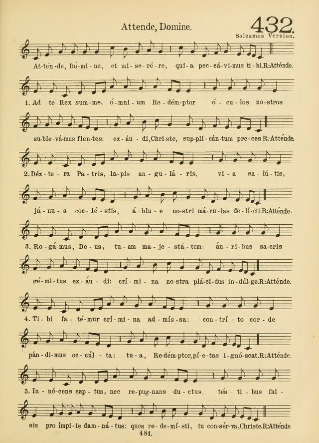American Catholic Hymnal: an extensive collection of hymns, Latin chants, and sacred songs for church, school, and home, including Gregorian masses, vesper psalms, litanies... page 488