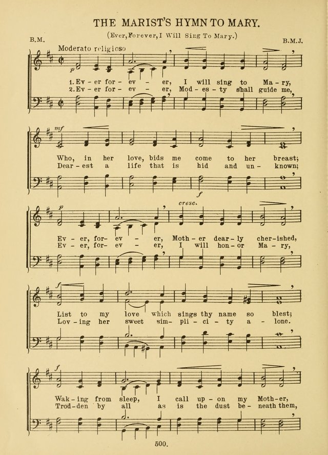 American Catholic Hymnal: an extensive collection of hymns, Latin chants, and sacred songs for church, school, and home, including Gregorian masses, vesper psalms, litanies... page 507