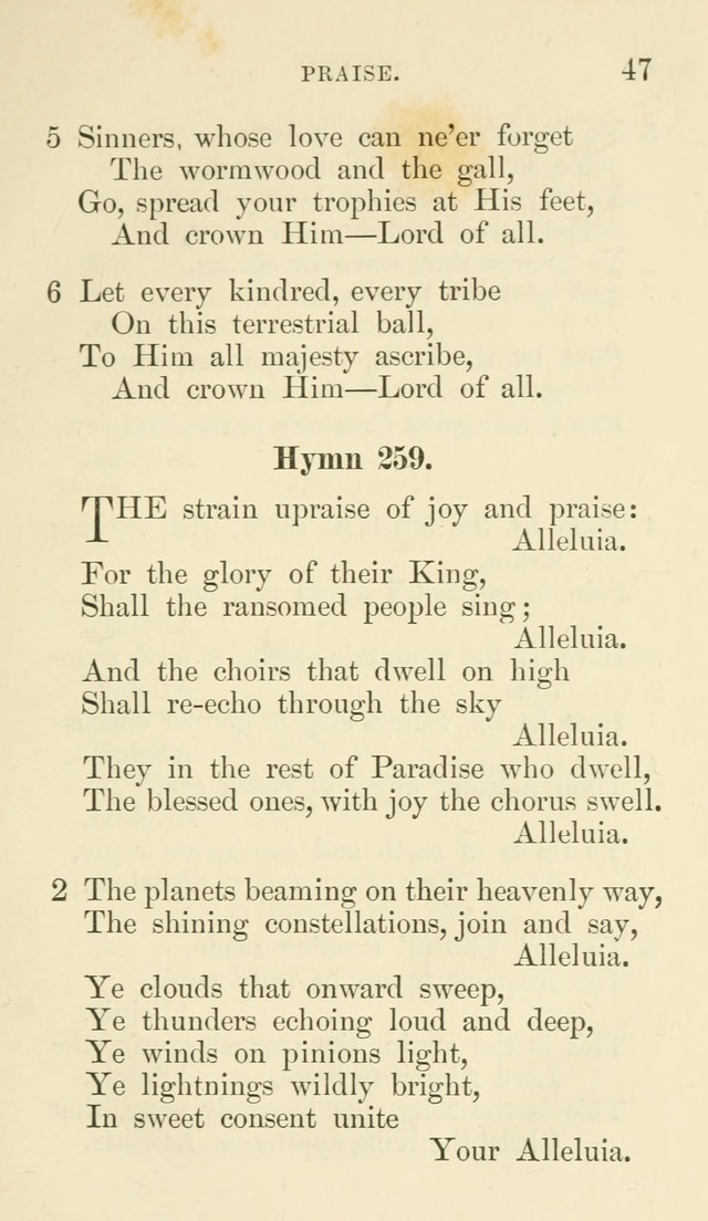 Additional Hymns set forth by the House of Bishops at the request of the House of Clerical and Lay Deputies, in General Convention, October 1865; to be used in the congregations of the Protestant Ep.. page 47
