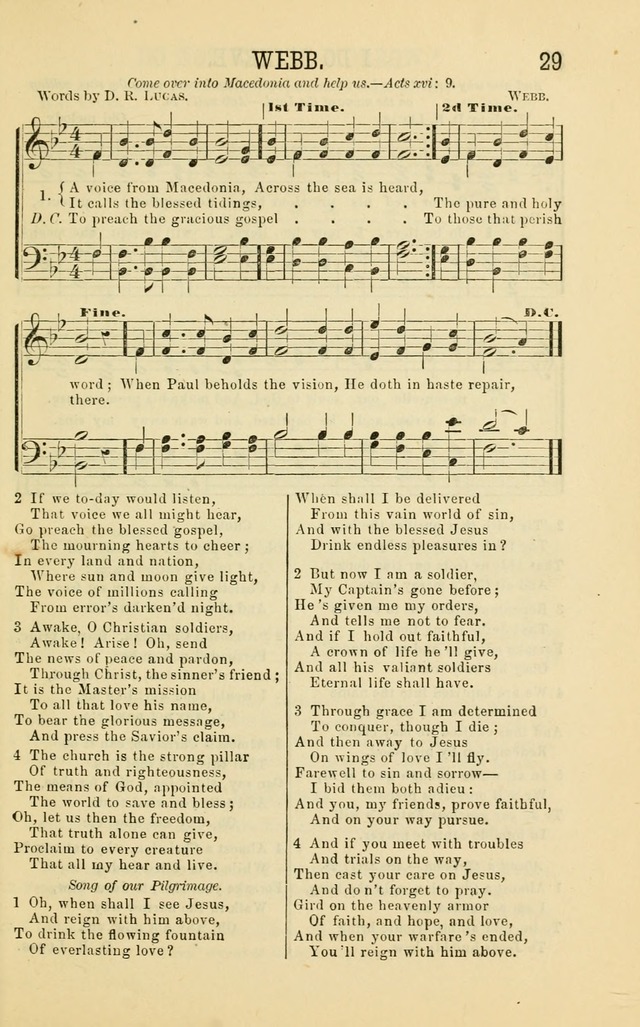 Apostolic Hymns and Songs: a collection of hymns and songs, both new and old, for the church, protracted meetings, and the Sunday school page 29