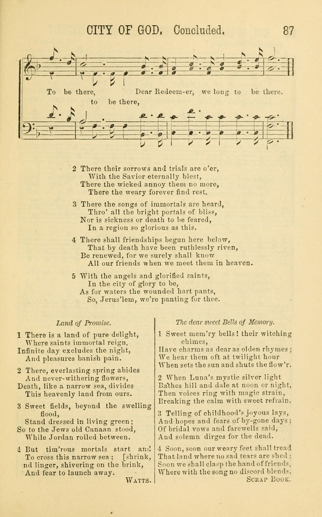 Apostolic Hymns and Songs: a collection of hymns and songs, both new and old, for the church, protracted meetings, and the Sunday school page 87