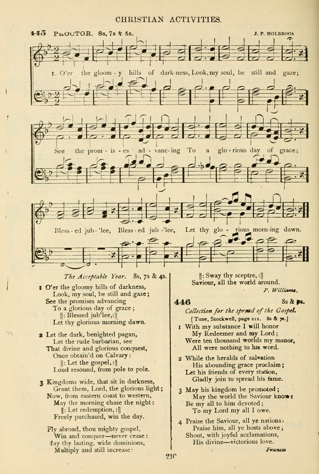 The African Methodist Episcopal Hymn and Tune Book: adapted to the doctrines and usages of the church (6th ed.) page 210