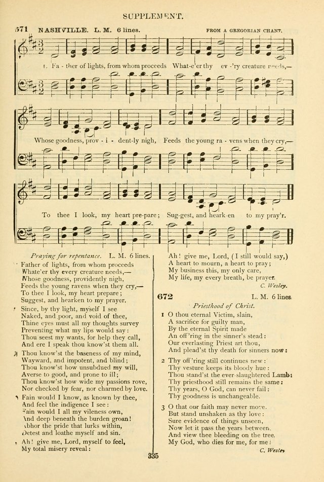 The African Methodist Episcopal Hymn and Tune Book: adapted to the doctrines and usages of the church (6th ed.) page 335
