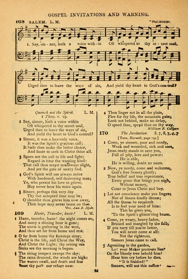The African Methodist Episcopal Hymn and Tune Book: adapted to the doctrines and usages of the church (6th ed.) page 84