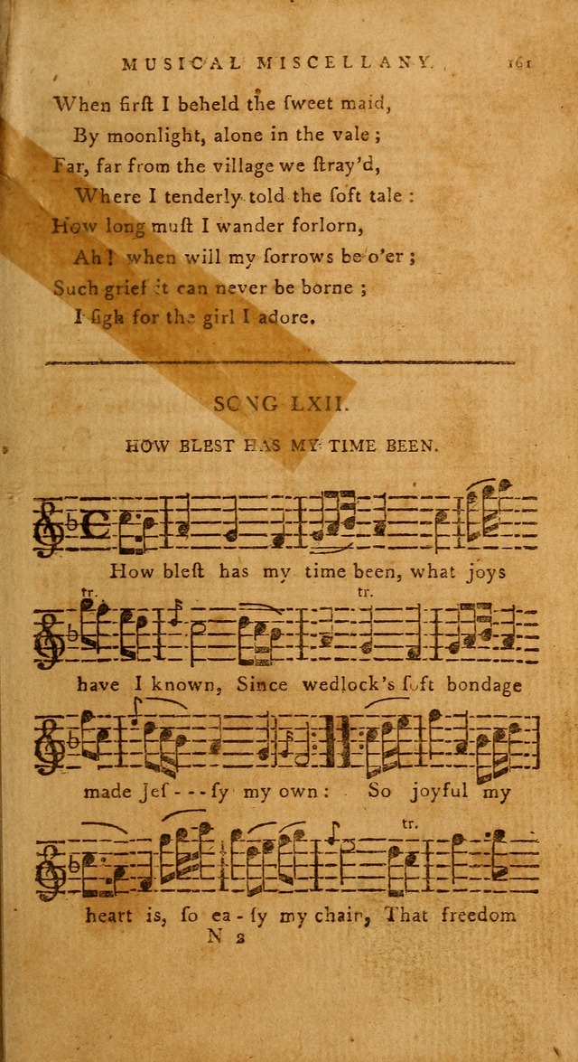 The American Musical Miscellany: a collection of the newest and most approved songs, set to music page 149