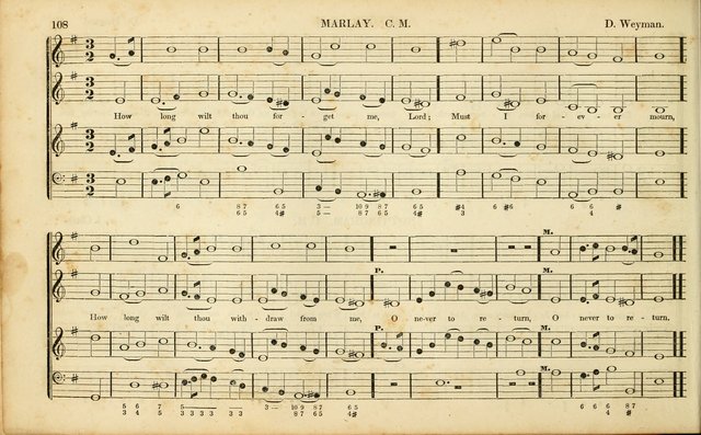 American Psalmody: a collection of sacred music, comprising a great variety of psalm, and hymn tunes, set-pieces, anthems and chants, arranged with a figured bass for the organ...(3rd ed.) page 105