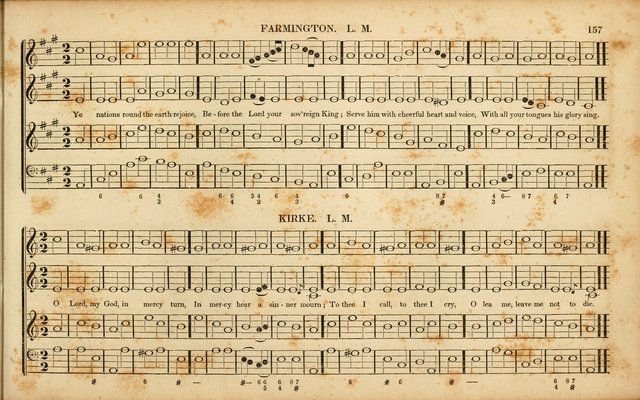 American Psalmody: a collection of sacred music, comprising a great variety of psalm, and hymn tunes, set-pieces, anthems and chants, arranged with a figured bass for the organ...(3rd ed.) page 154