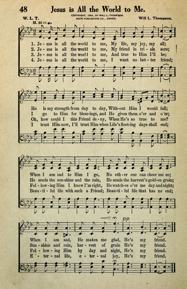 Awakening Songs for the Church, Sunday School and Evangelistic Services page 48