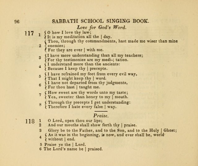 The American Sabbath School Singing Book: containing hymns, tunes, scriptural selections and chants, for Sabbath schools page 96