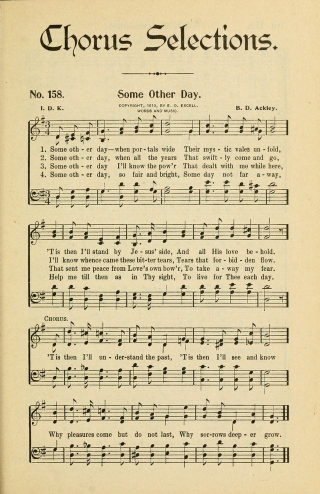 Assembly Songs: for use in evangelistic services, Sabbath schools, young peoples societies, devotional meetings, and the home page 158