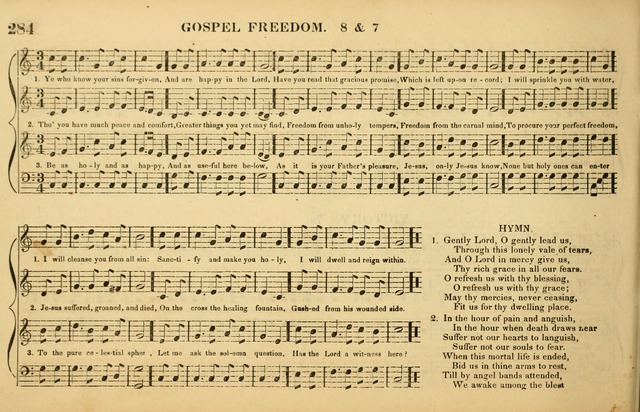 The American Vocalist: a selection of tunes, anthems, sentences, and hymns, old and new: designed for the church, the vestry, or the parlor; adapted to every variety of metre in common use. (Rev. ed.) page 284