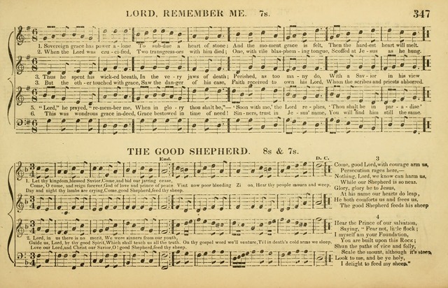 The American Vocalist: a selection of tunes, anthems, sentences, and hymns, old and new: designed for the church, the vestry, or the parlor; adapted to every variety of metre in common use. (Rev. ed.) page 347