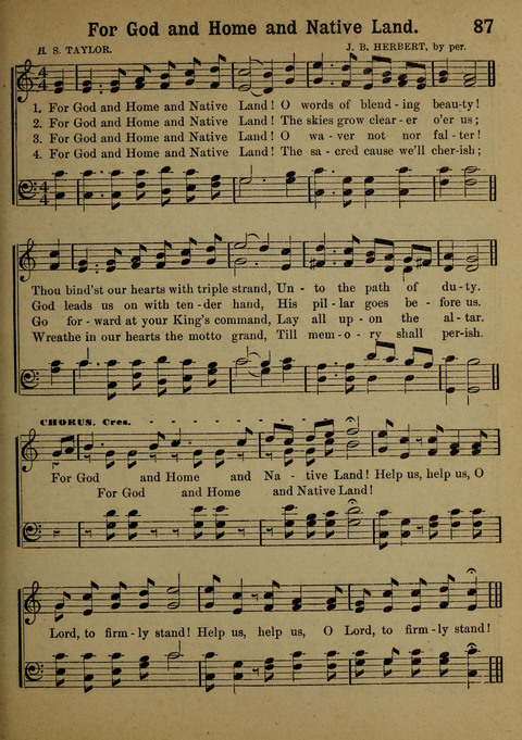 The Battle Cry: a new collection of temperance and prohibition songs page 87
