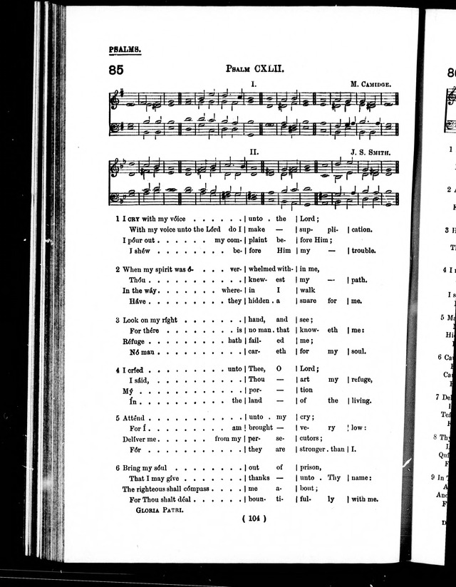 The Baptist Church Hymnal: chants and anthems with music page 107