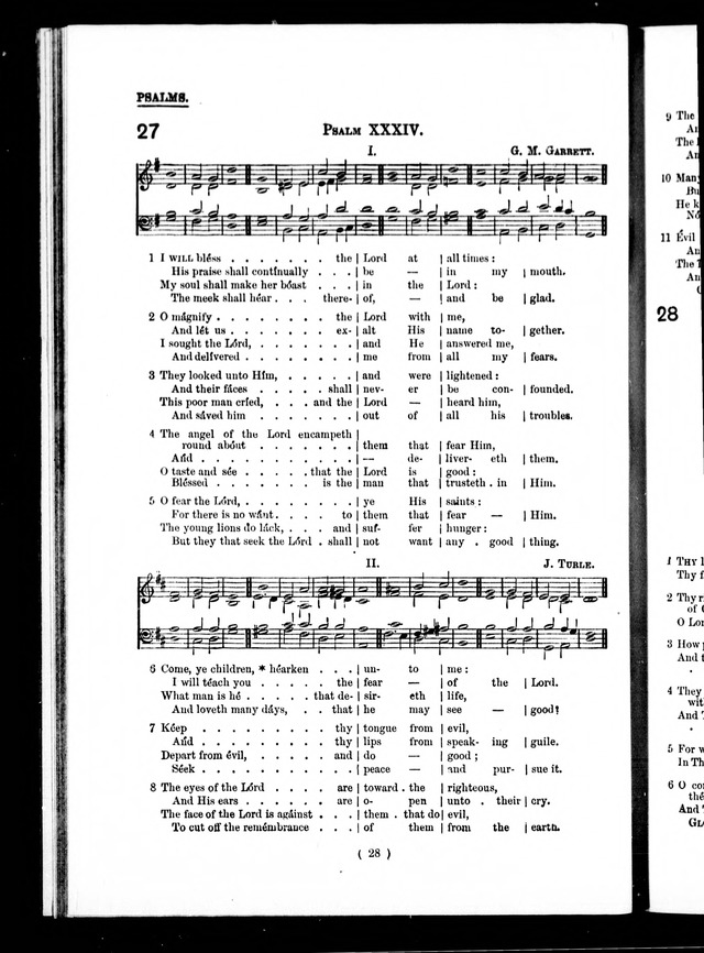 The Baptist Church Hymnal: chants and anthems with music page 28