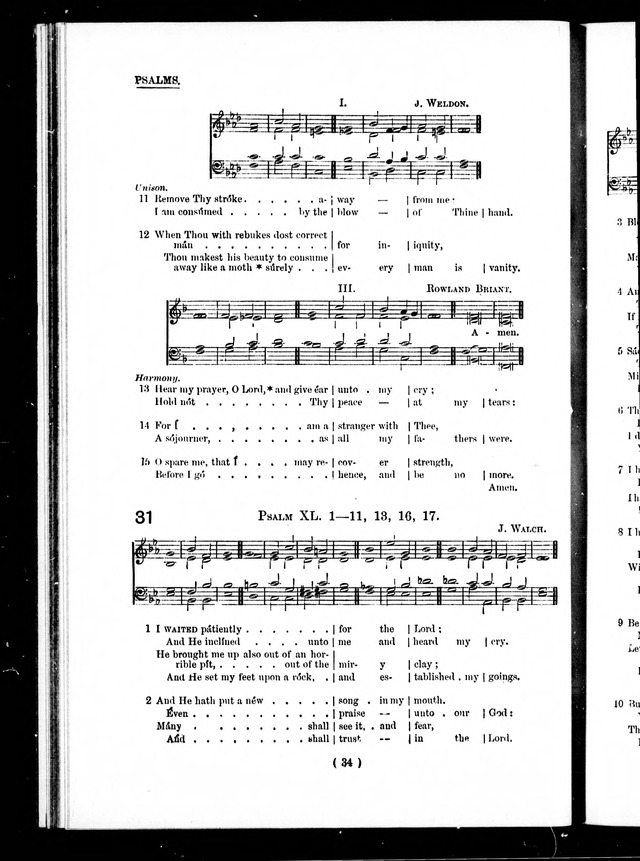 The Baptist Church Hymnal: chants and anthems with music page 34