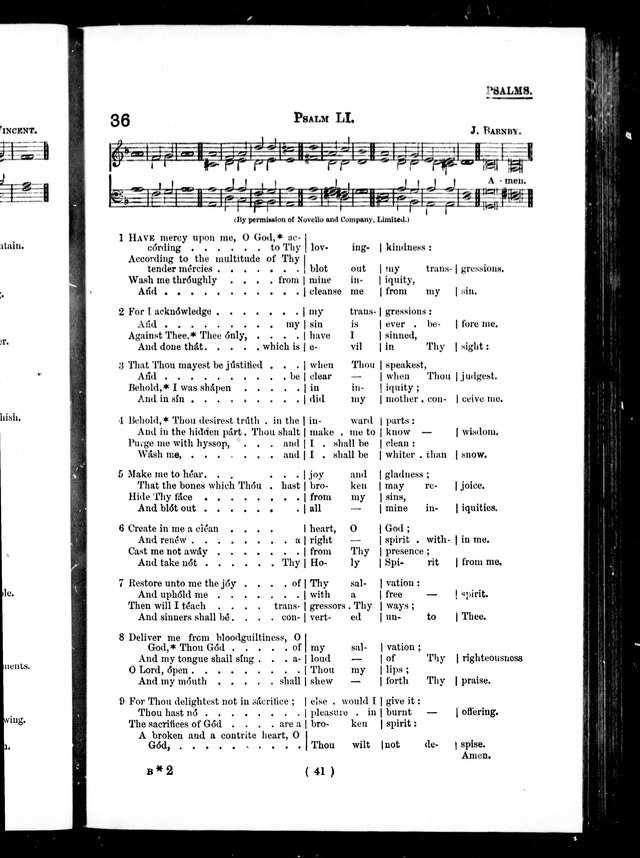 The Baptist Church Hymnal: chants and anthems with music page 41