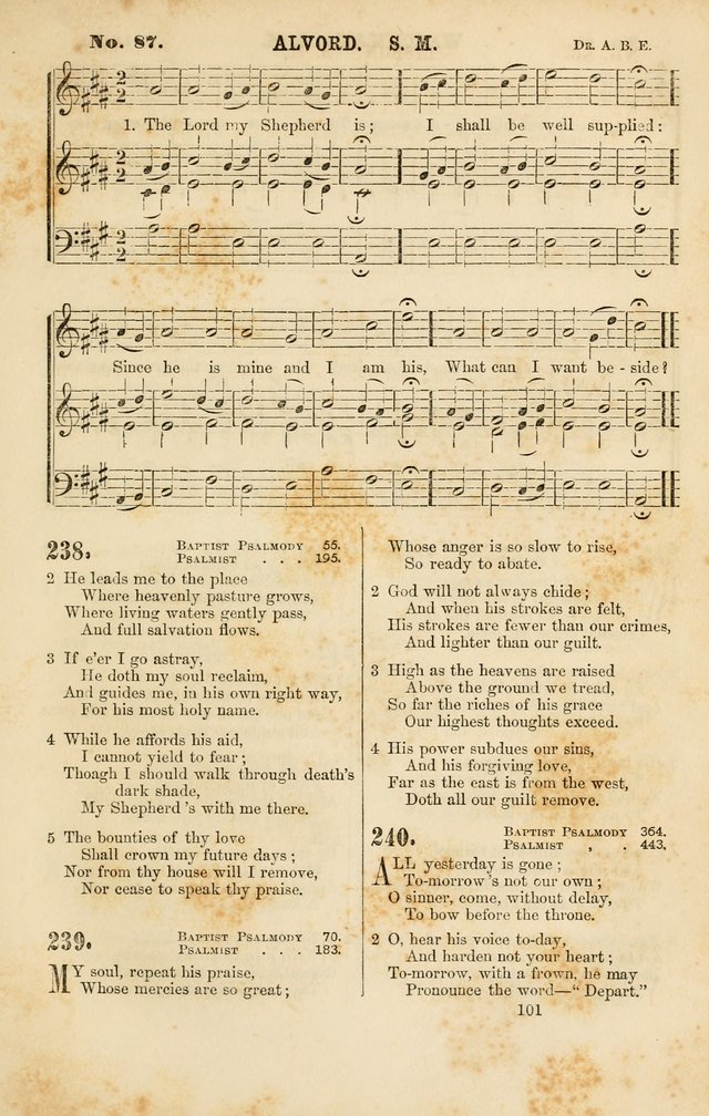Baptist Chorals: a tune and hymn book designed to promote general congregational singing; containing one hundred and sixty four tunes adapted to about four hundred choice hymns  page 108