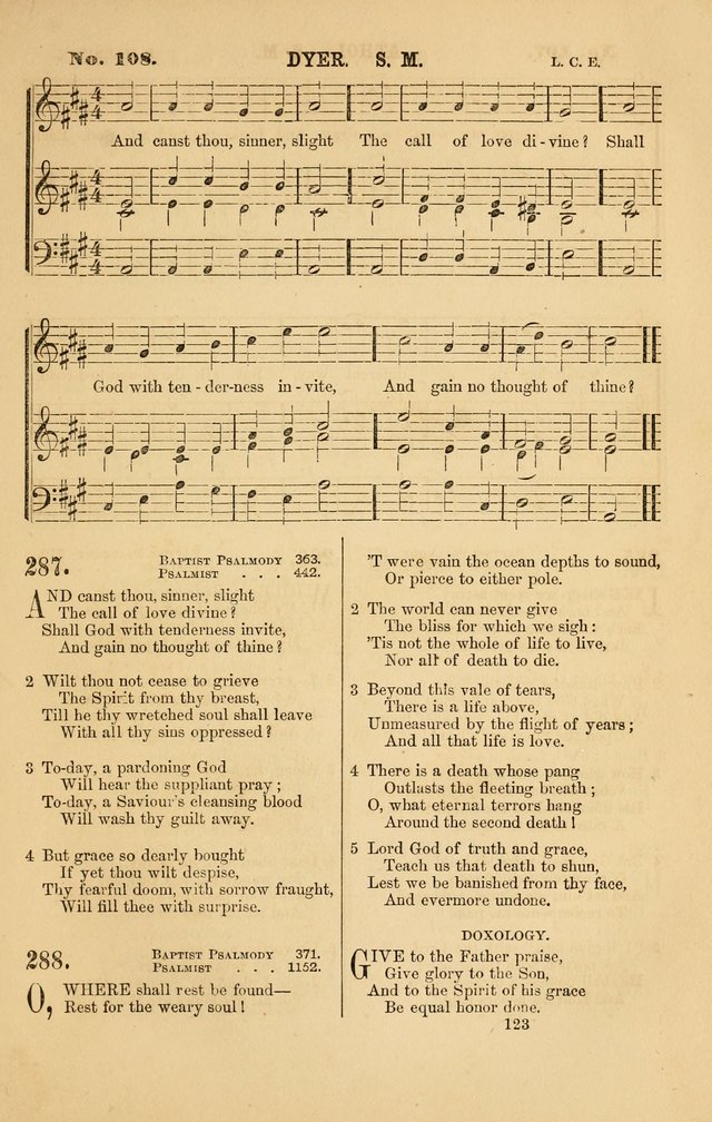 Baptist Chorals: a tune and hymn book designed to promote general congregational singing; containing one hundred and sixty four tunes adapted to about four hundred choice hymns  page 130