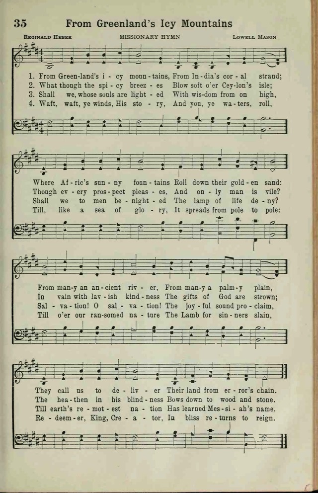 The Broadman Hymnal page 33