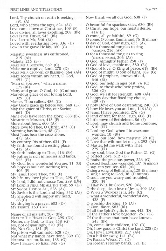 Baptist Hymnal 1991 page 654