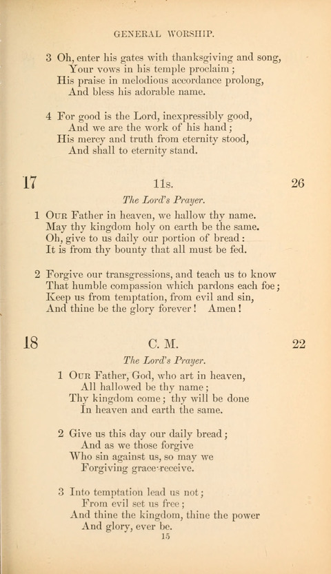 The Baptist Hymn Book page 15