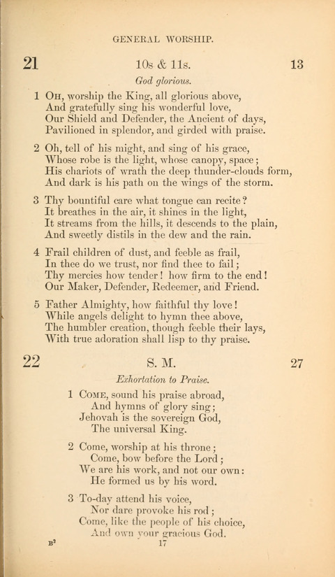 The Baptist Hymn Book page 17