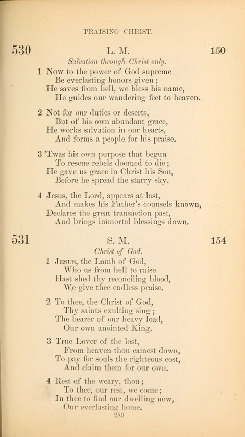 The Baptist Hymn Book page 289