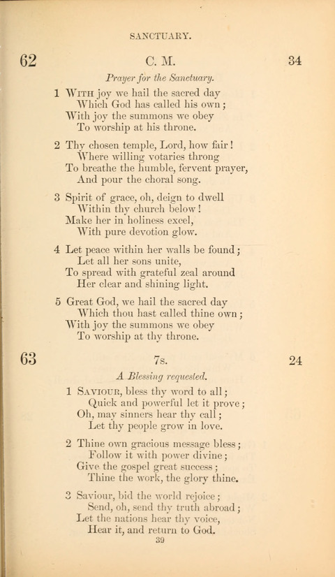 The Baptist Hymn Book page 39
