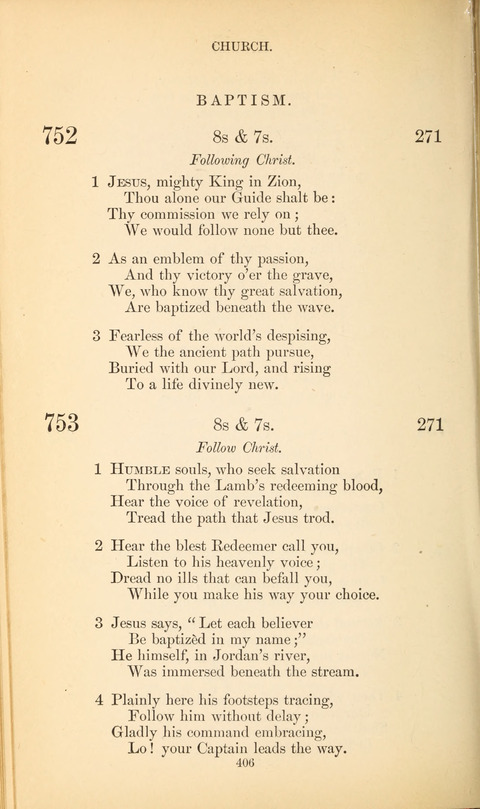 The Baptist Hymn Book page 406