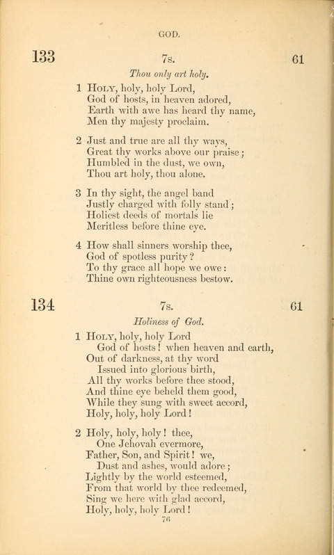 The Baptist Hymn Book page 76
