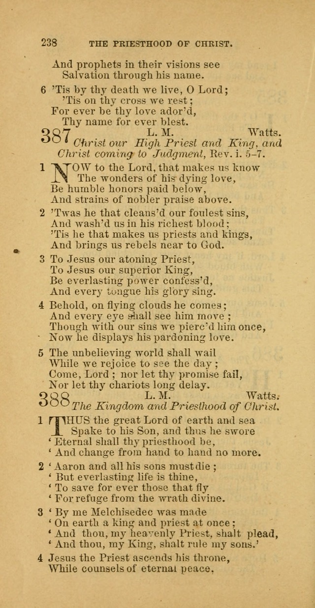 The Baptist Hymn Book: comprising a large and choice collection of psalms, hymns and spiritual songs, adapted to the faith and order of the Old School, or Primitive Baptists (2nd stereotype Ed.) page 238