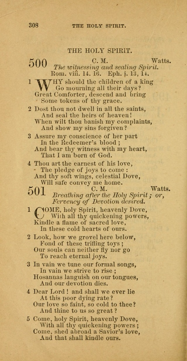 The Baptist Hymn Book: comprising a large and choice collection of psalms, hymns and spiritual songs, adapted to the faith and order of the Old School, or Primitive Baptists (2nd stereotype Ed.) page 310