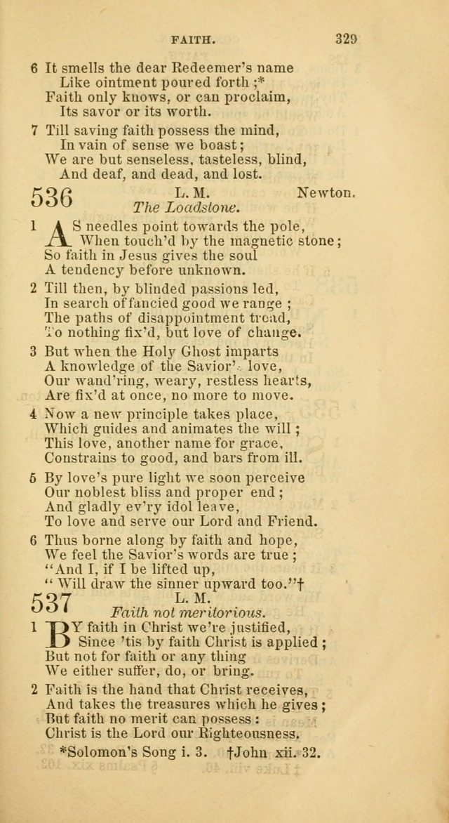 The Baptist Hymn Book: comprising a large and choice collection of psalms, hymns and spiritual songs, adapted to the faith and order of the Old School, or Primitive Baptists (2nd stereotype Ed.) page 331
