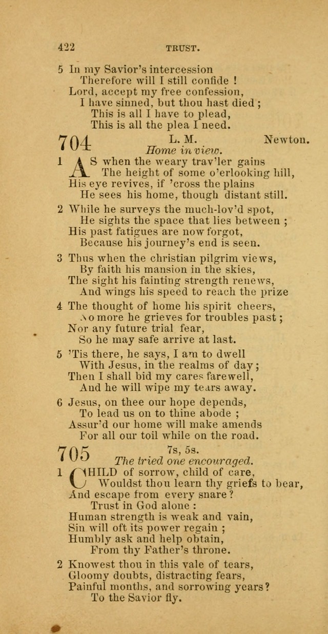 The Baptist Hymn Book: comprising a large and choice collection of psalms, hymns and spiritual songs, adapted to the faith and order of the Old School, or Primitive Baptists (2nd stereotype Ed.) page 424