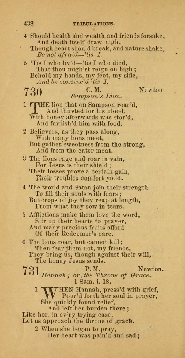 The Baptist Hymn Book: comprising a large and choice collection of psalms, hymns and spiritual songs, adapted to the faith and order of the Old School, or Primitive Baptists (2nd stereotype Ed.) page 440