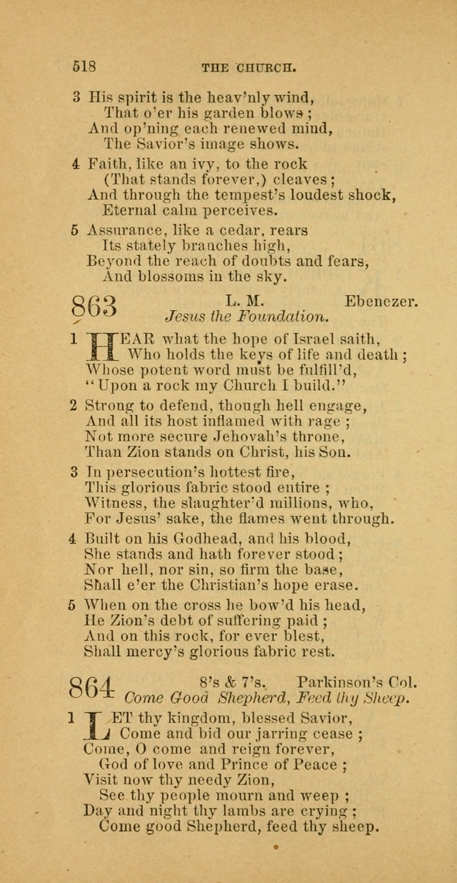 The Baptist Hymn Book: comprising a large and choice collection of psalms, hymns and spiritual songs, adapted to the faith and order of the Old School, or Primitive Baptists (2nd stereotype Ed.) page 520