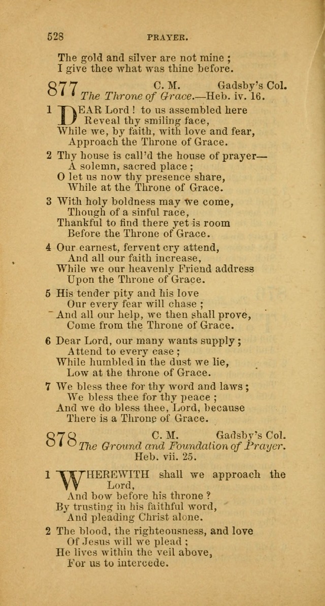 The Baptist Hymn Book: comprising a large and choice collection of psalms, hymns and spiritual songs, adapted to the faith and order of the Old School, or Primitive Baptists (2nd stereotype Ed.) page 530