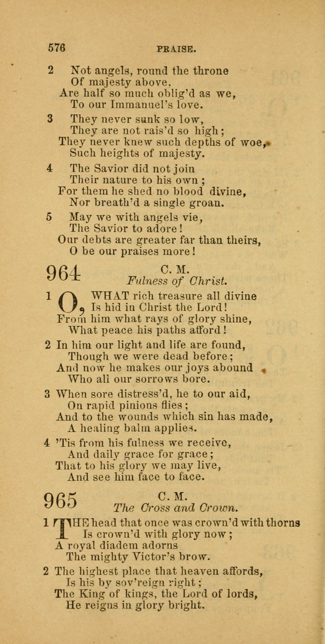 The Baptist Hymn Book: comprising a large and choice collection of psalms, hymns and spiritual songs, adapted to the faith and order of the Old School, or Primitive Baptists (2nd stereotype Ed.) page 578