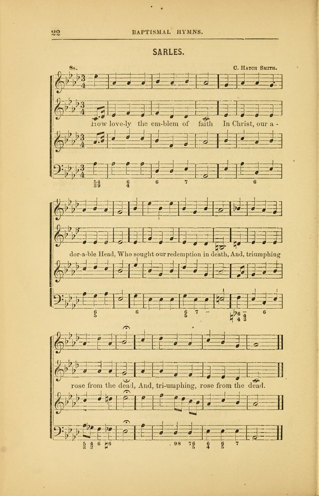 Baptismal Harmonies: or, Baptismal Hymns: prepared with special reference to the design and singifcancy of the ordinance, in its relation to the work of Christ and the experience and profession of... page 23