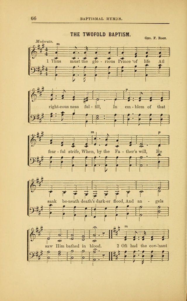 Baptismal Harmonies: or, Baptismal Hymns: prepared with special reference to the design and singifcancy of the ordinance, in its relation to the work of Christ and the experience and profession of... page 67