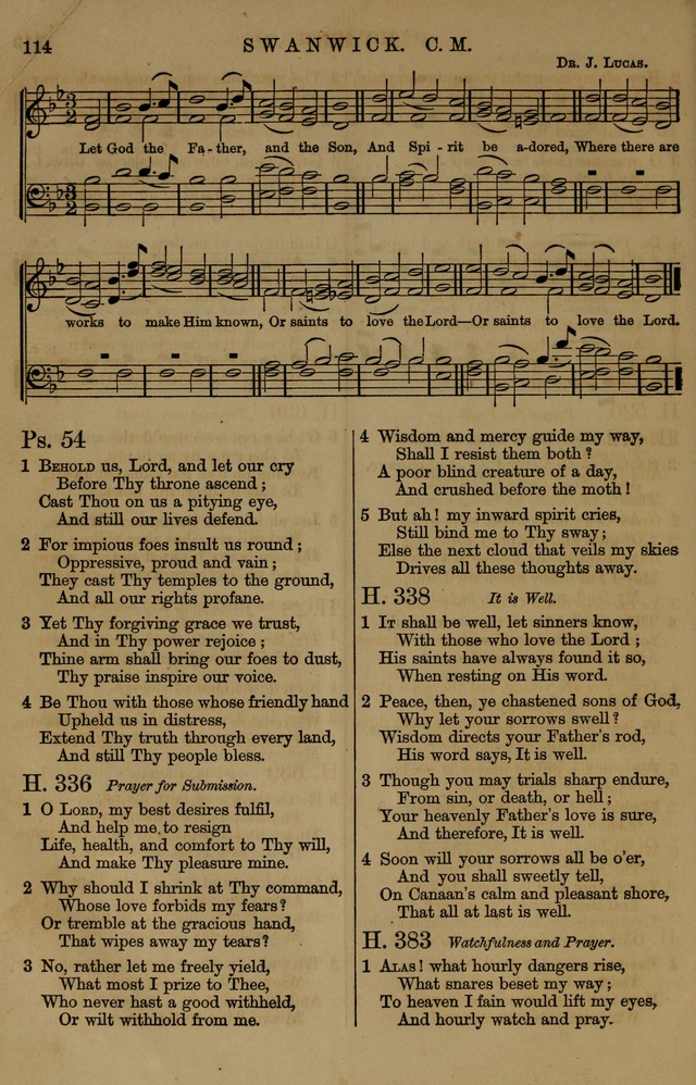 Book of Hymns and Tunes, comprising the psalms and hymns for the worship of God, approved by the general assembly of 1866, arranged with appropriate tunes... by authority of the assembly of 1873 page 110